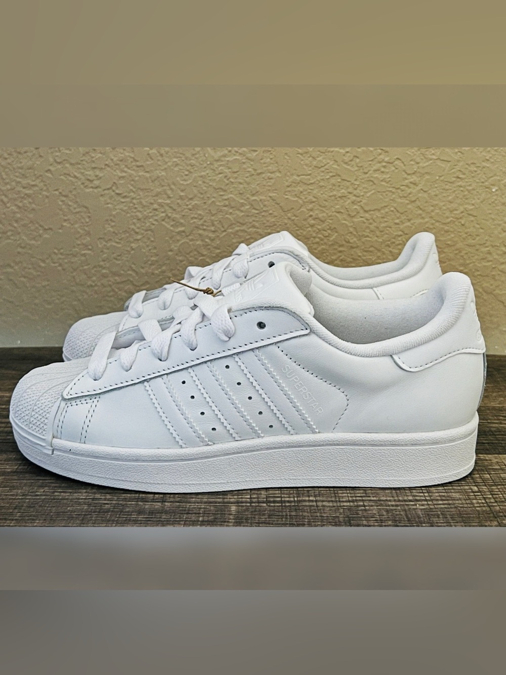 Adidas Superstar II Women’s White Leather Sneakers Size-6